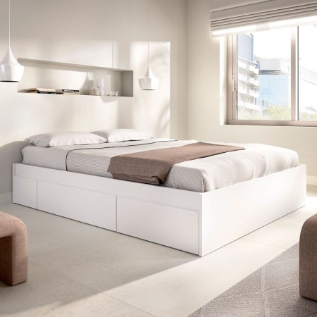 Comprar Cama com 4 Gavetas Alice 150x190 Branco na fanmuebles