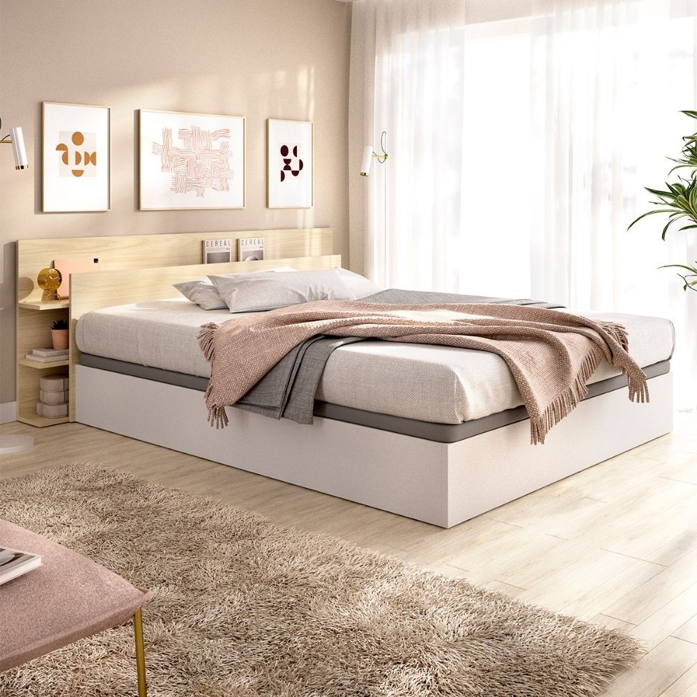 Letto Contenitore Tori Bianco Rovere spedizione gratuita Italia