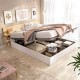 Letto Contenitore Tori Bianco Rovere spedizione gratuita Italia