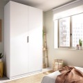 Roupeiro 2 Portas Batentes - Emax - Branco 91 x 203,5 x 51,4 cm