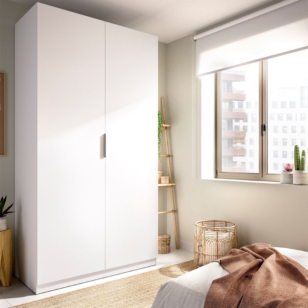 Schrank 2 Drehtüren Emax Weiß - fanmuebles