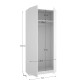 Armario 2 Puertas Batientes Emax Blanco - fanmuebles