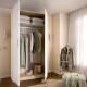 Roupeiro Emax Branco e Carvalho Claro 2 Portas Batentes - fanmuebles