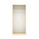 Armadio Emax Bianco e Rovere Chiaro 2 Ante Battenti - fanmuebles