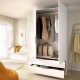 Armoire 2 portes et 2 tiroirs Emax Blanche - fanmuebles