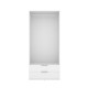 Armoire 2 portes et 2 tiroirs Emax Blanche - fanmuebles