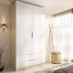 Armario 2 Puertas y 2 Cajones Emax Roble Blanco - fanmuebles