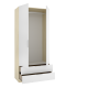 Armoire 2 portes et 2 tiroirs Emax Chêne Blanc - fanmuebles