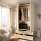 Armadio Emax Bianco e Rovere Chiaro 2 Ante 2 Cassetti - fanmuebles