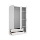 Roupeiro 3 portas e 2 gavetas Emax Branco - fanmuebles