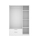 Roupeiro 3 portas e 2 gavetas Emax Branco - fanmuebles