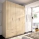 Roupeiro 3 portas e 2 gavetas Emax Carvalho - fanmuebles