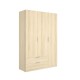 Armadio 3 Ante e 2 Cassetti Emax Rovere - fanmuebles