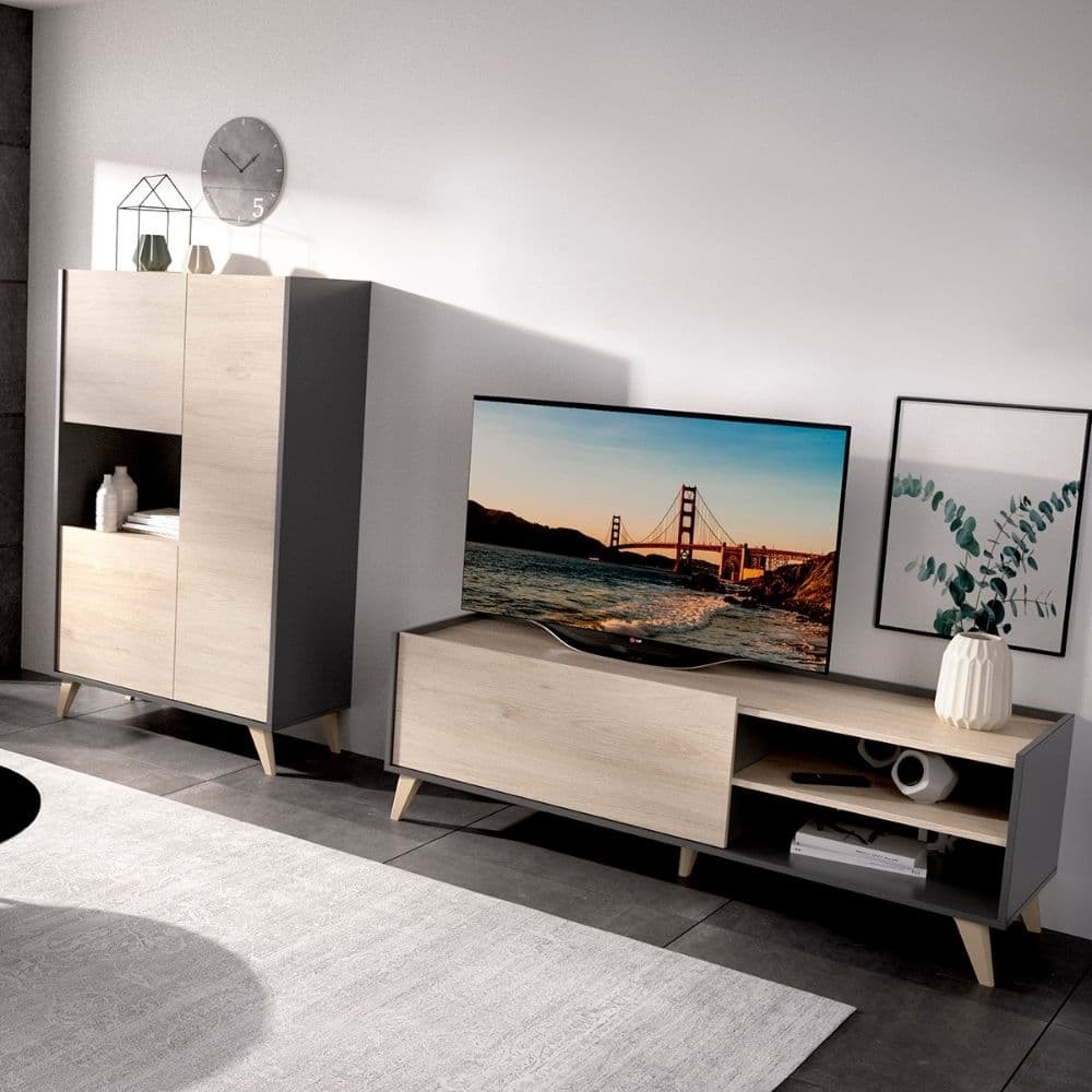 Ensemble Salon Ness 7G Graphite Naturel
