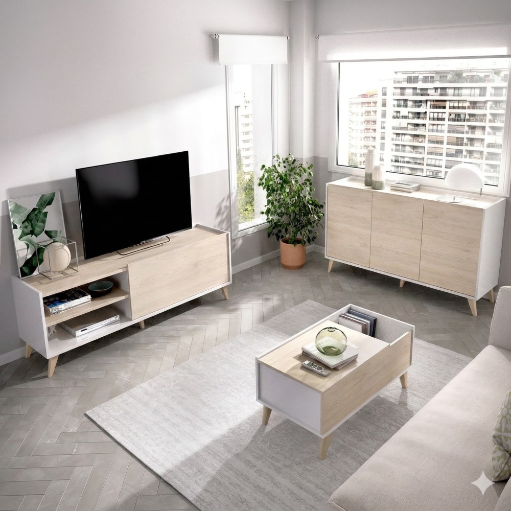 Conjunto Salón Ness 6B Blanco Natural