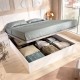 Pack Dormitorio Len Blanco Cama Canapé y Mesitas