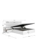 Pack Quarto Len Branco Cama Sommier e Mesinhas