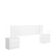Cabecero y Mesitas Len Blanco - fanmuebles