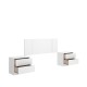 Cabecero con Mesitas FLOW Blanco para Cama de 135 - fanmuebles