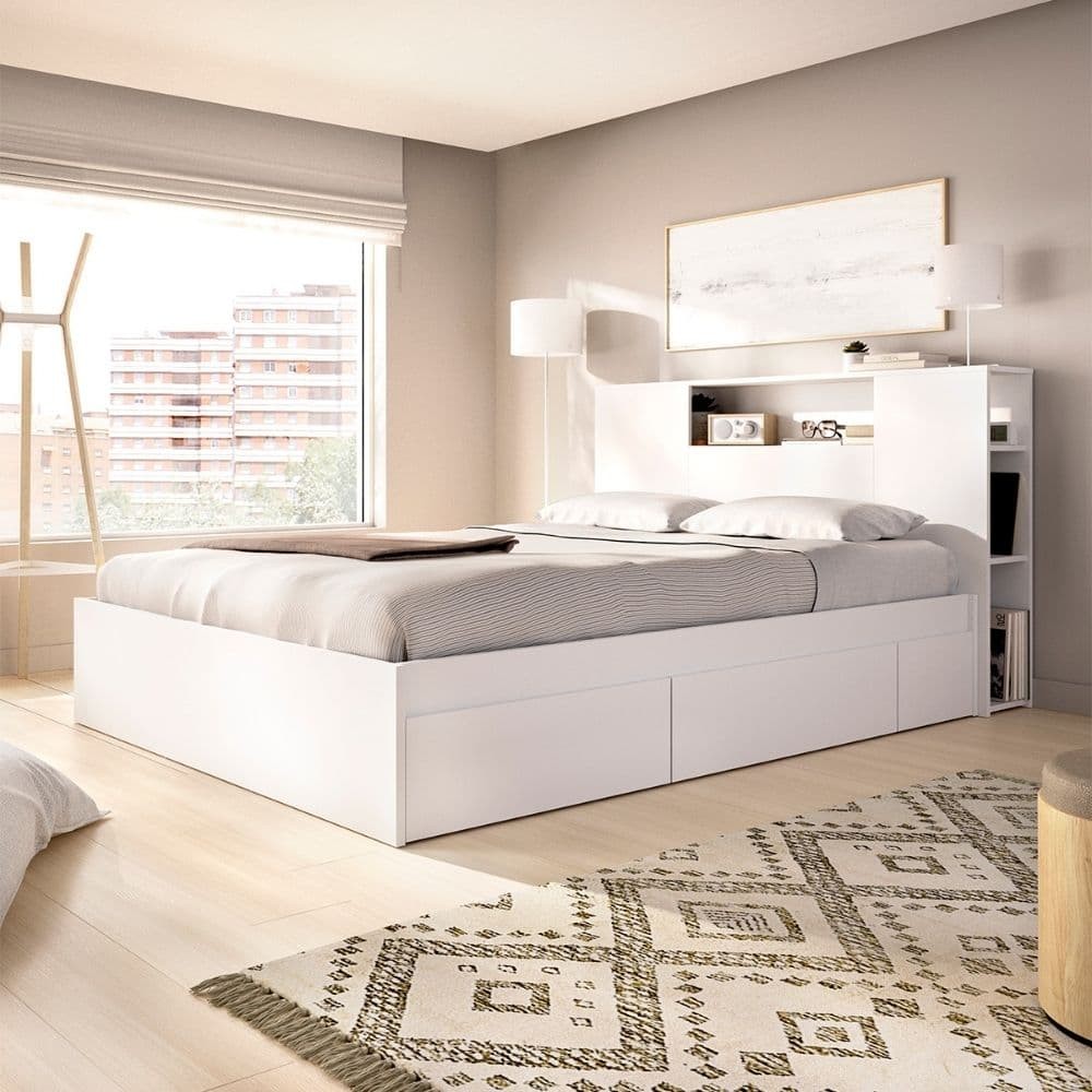 Letto 4 cassetti Ten Bianco Naturale spedizione gratuita Italia
