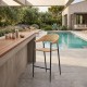 Taburete Niva Grafito - Natural 56 x 112 x 59.5 cm