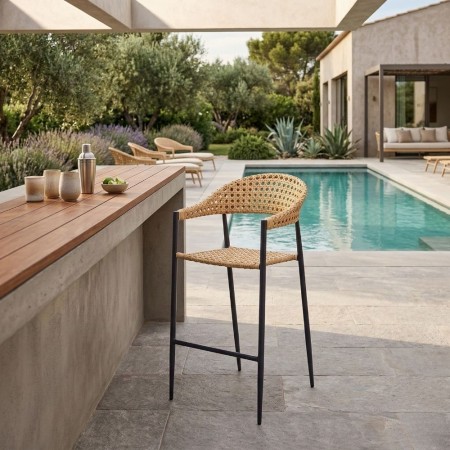 Taburete Niva Grafito - Natural 56 x 112 x 59.5 cm