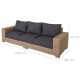 Divano 3 Posti da Esterno Saba Rattan Alluminio 248cm