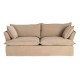 Sofá 3 Plazas Beige 221 x 72 x 103 cm