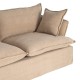 SOFÁ 3 PLAZAS BEIGE OSCURO TEJIDO 221 X 103 X 72 CM