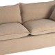 SOFÁ 3 PLAZAS BEIGE OSCURO TEJIDO 221 X 103 X 72 CM