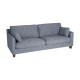 SOFÁ 3 PLAZAS AZUL TEJIDO-MADERA 221 X 90 X 87 CM