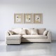 Sofá Chaise Longue Crema 260 x 76 x 146 cm