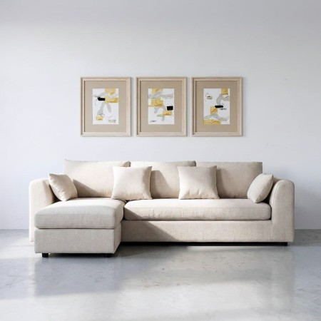 Sofá Chaise Longue Crema 260 x 76 x 146 cm