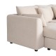 Sofá Chaise Longue Crema 260 x 76 x 146 cm