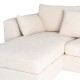 Sofá Chaise Longue Crema 260 x 76 x 146 cm