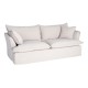 SOFÁ 3 PLAZAS CREMA TEJIDO 221 X 103 X 72 CM