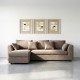 Sofá Chaise Longue Marrón Claro 260 x 76 x 146 cm
