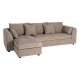 Sofá Chaise Longue Marrón Claro 260 x 76 x 146 cm