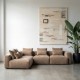 Sofá Chaise Longue Beige 307 x 81 x 202 cm
