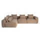 Sofá Chaise Longue Beige 307 x 81 x 202 cm