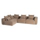 Sofá Chaise Longue Beige 307 x 81 x 202 cm