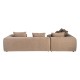 Sofá Chaise Longue Beige 307 x 81 x 202 cm