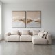 Sofá Chaise Longue Crema 307 x 81 x 202 cm