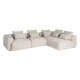Sofá Chaise Longue Crema 307 x 81 x 202 cm