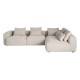 Sofá Chaise Longue Crema 307 x 81 x 202 cm