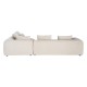 Sofá Chaise Longue Crema 307 x 81 x 202 cm
