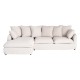 Sofá Chaise Longue Beige 254 x 84 x 158 cm
