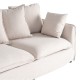 Sofá Chaise Longue Beige 254 x 84 x 158 cm