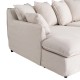 Sofá Chaise Longue Beige 254 x 84 x 158 cm