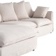 Sofá Chaise Longue Beige 254 x 84 x 158 cm